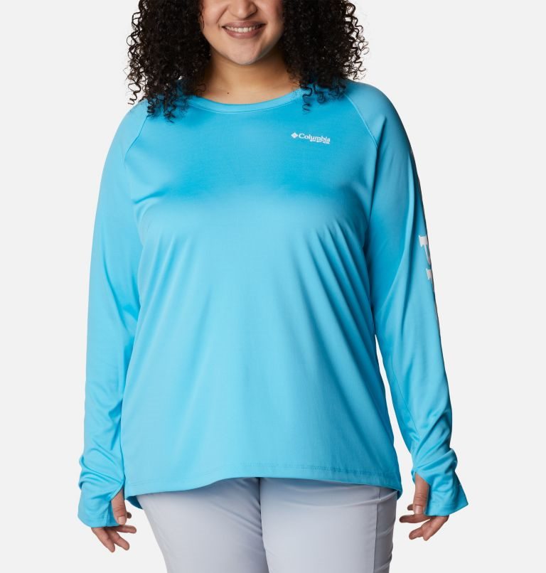 Columbia PFG Tidal Tee Hettegensere Dame Blå | Plus Size 53124Q